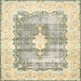 Square Traditional Khaki Gold Persian Rug, tr771