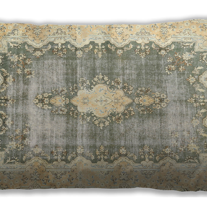 Traditional Classic Rectangular Khaki Gold Lumbar Throw Pillow, 13 inch by 19 inch, lbtr771