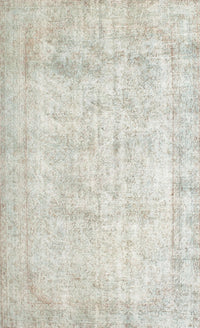 Machine Washable Traditional Dark White Beige Rug, wshtr776