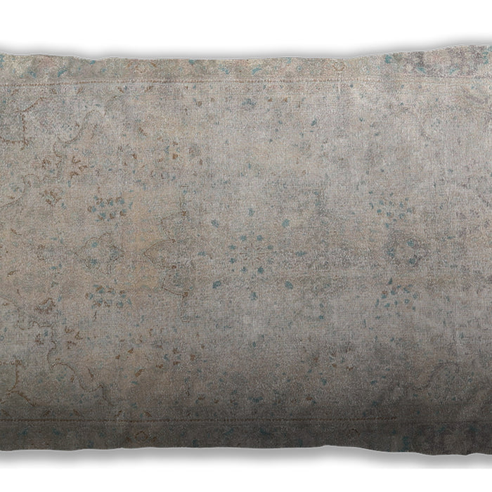 Traditional Classic Rectangular Sage Green Lumbar Throw Pillow, 13 inch by 19 inch, lbtr778