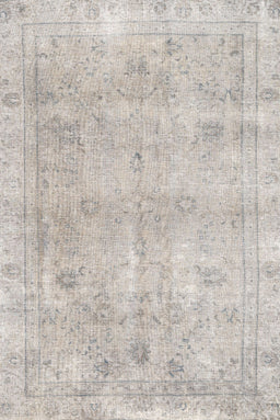 Machine Washable Traditional Sage Green Rug, wshtr780