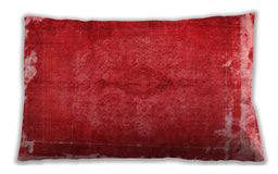 Traditional Classic Rectangular Red Lumbar Throw Pillow, 13 inch by 19 inch, lbtr781