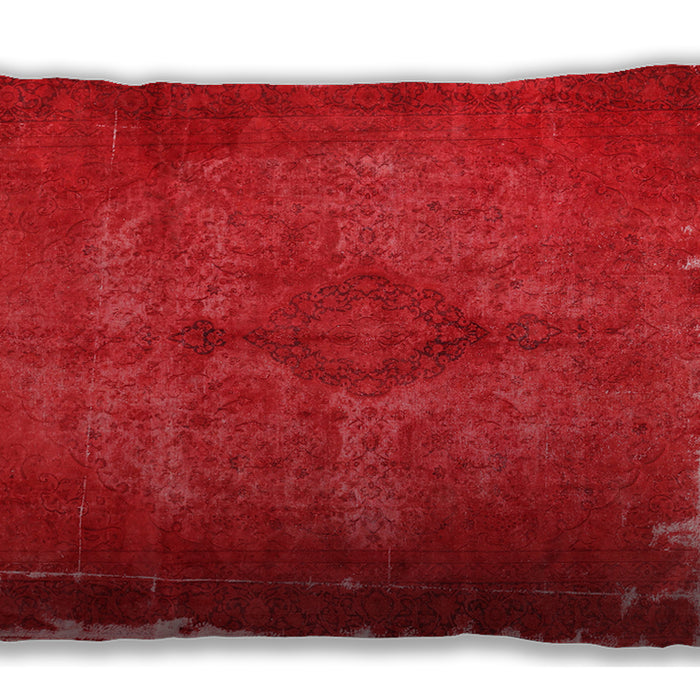 Traditional Classic Rectangular Red Lumbar Throw Pillow, 13 inch by 19 inch, lbtr781