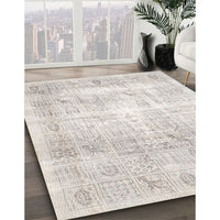 Traditional Dark White Beige Persian Rug, tr782