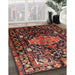 Machine Washable Traditional Saffron Red Rug in a Family Room, wshtr784