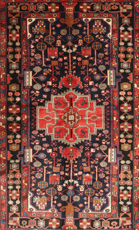 Machine Washable Traditional Saffron Red Rug, wshtr784