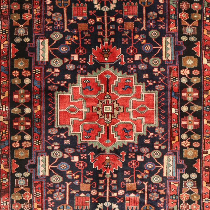 Machine Washable Traditional Saffron Red Rug, wshtr784