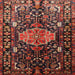 Square Traditional Saffron Red Persian Rug, tr784