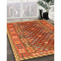 Traditional Orange Southwestern Rug, tr785