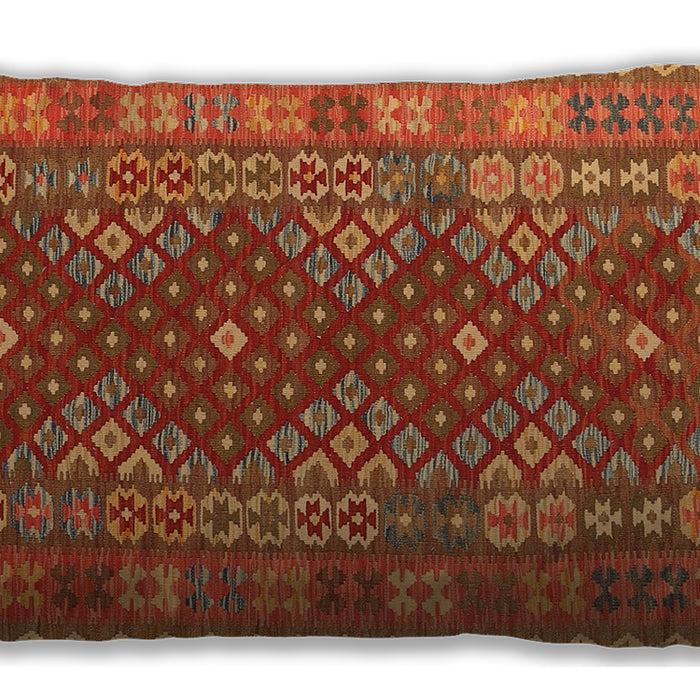 Traditional Classic Rectangular Orange Lumbar Throw Pillow, 13 inch by 19 inch, lbtr785