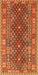 Machine Washable Traditional Orange Rug, wshtr785