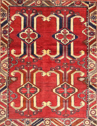 Machine Washable Traditional Orange Brown Rug, wshtr786