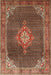 Machine Washable Traditional Saffron Red Rug, wshtr787