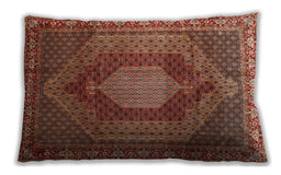 Traditional Classic Rectangular Tomato Red Lumbar Throw Pillow, 13 inch by 19 inch, lbtr788