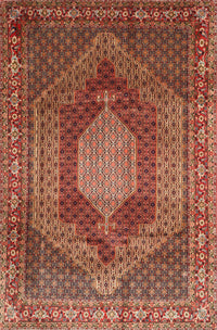 Machine Washable Traditional Tomato Red Rug, wshtr788