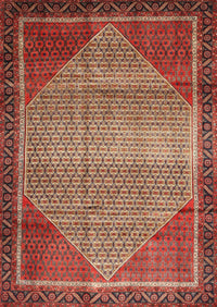 Machine Washable Traditional Tomato Red Rug, wshtr790