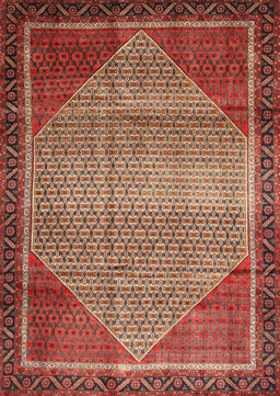 Machine Washable Traditional Tomato Red Rug, wshtr790