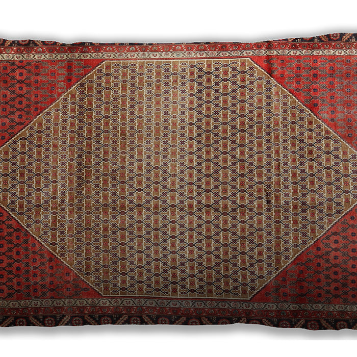 Traditional Classic Rectangular Tomato Red Lumbar Throw Pillow, 13 inch by 19 inch, lbtr790