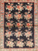 Machine Washable Traditional Dark Brown Rug, wshtr793