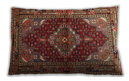 Traditional Classic Rectangular Saffron Red Lumbar Throw Pillow, 13 inch by 19 inch, lbtr794