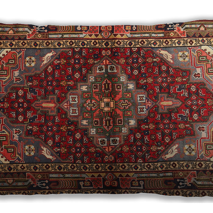 Traditional Classic Rectangular Saffron Red Lumbar Throw Pillow, 13 inch by 19 inch, lbtr794