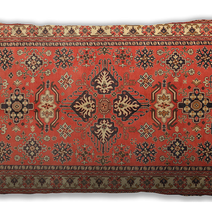 Traditional Classic Rectangular Peru Brown Lumbar Throw Pillow, 13 inch by 19 inch, lbtr797