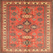 Round Machine Washable Traditional Peru Brown Rug, wshtr797