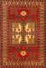 Machine Washable Traditional Tomato Red Rug, wshtr799