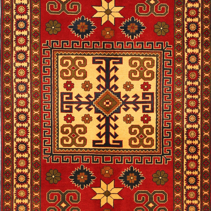 Machine Washable Traditional Tomato Red Rug, wshtr799