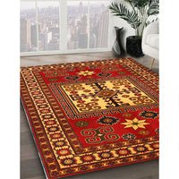 Traditional Red Geometric Rug, tr799