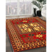 Machine Washable Traditional Tomato Red Rug in a Family Room, wshtr799