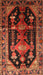 Machine Washable Traditional Saffron Red Rug, wshtr79