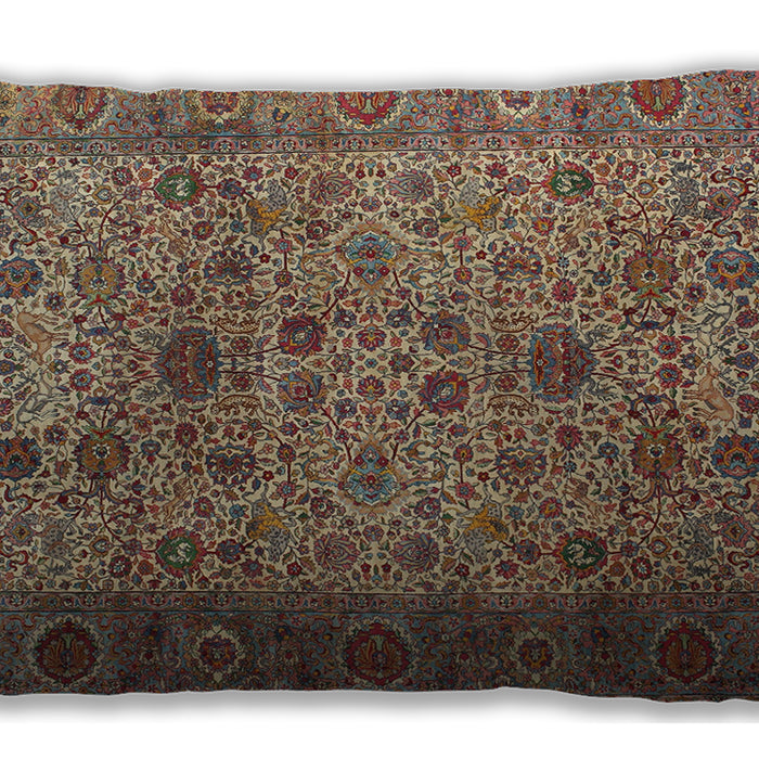 Traditional Classic Rectangular Brown Red Lumbar Throw Pillow, 13 inch by 19 inch, lbtr7