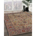 Machine Washable Traditional Brown Red Rug in a Family Room, wshtr7