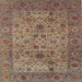 Square Traditional Brown Red Persian Rug, tr7