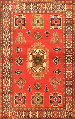 Machine Washable Traditional Orange Rug, wshtr800