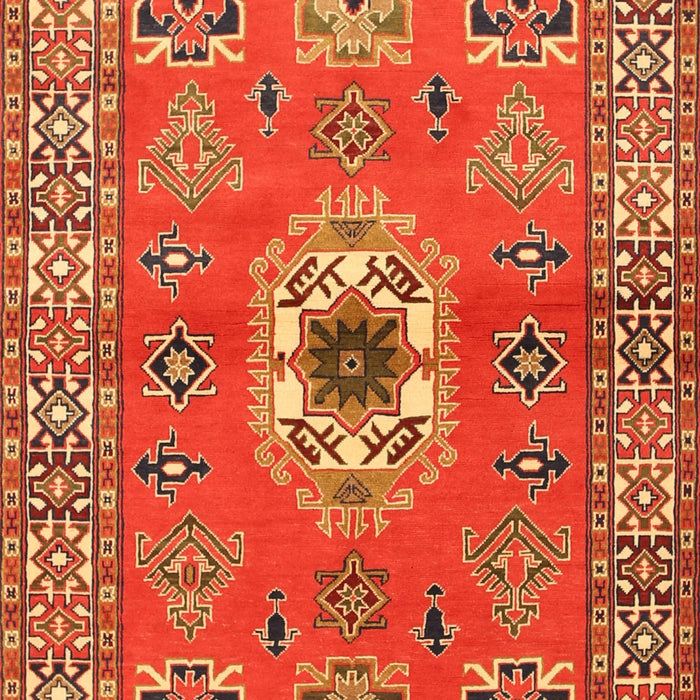 Traditional Orange Geometric Rug, tr800