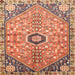 Square Traditional Sand Brown Persian Rug, tr801