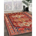Traditional Orange Brown Persian Rug in Family Room, tr802