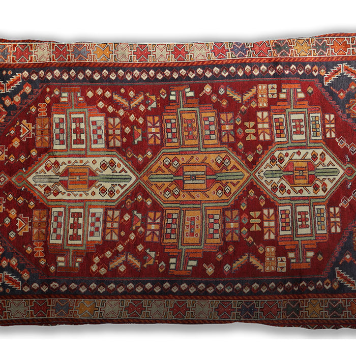 Traditional Classic Rectangular Orange Brown Lumbar Throw Pillow, 13 inch by 19 inch, lbtr802
