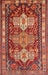 Machine Washable Traditional Orange Brown Rug, wshtr802