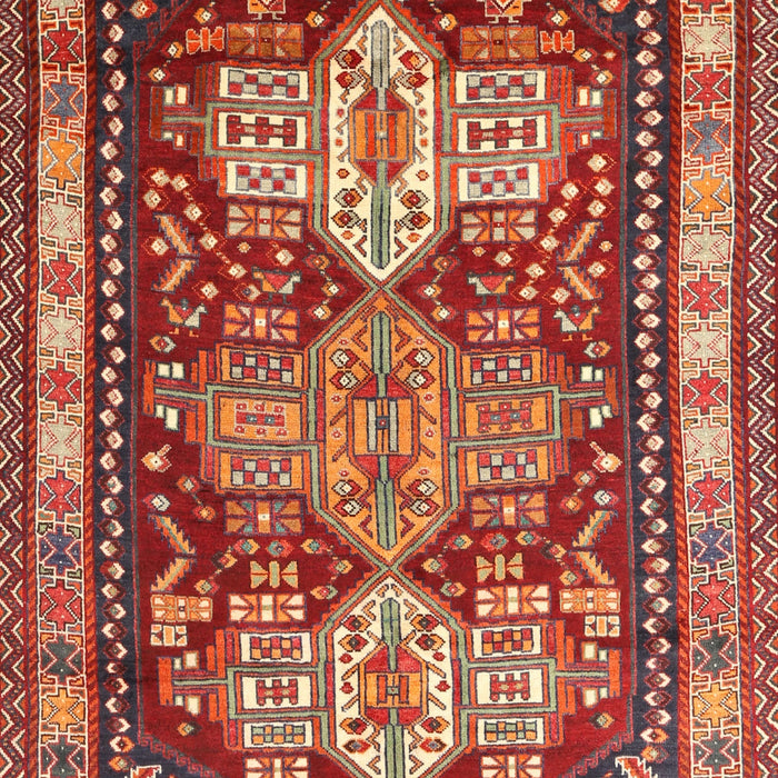 Machine Washable Traditional Orange Brown Rug, wshtr802