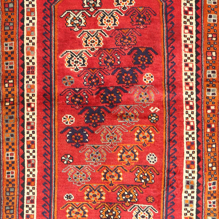 Machine Washable Traditional Rust Pink Rug, wshtr803