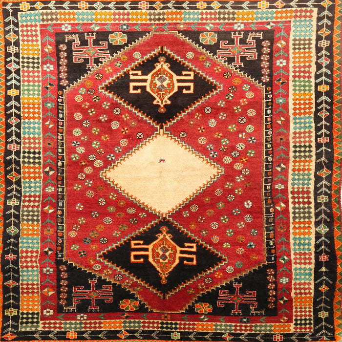 Square Traditional Red Persian Rug, tr804