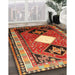 Machine Washable Traditional Tomato Red Rug in a Family Room, wshtr804