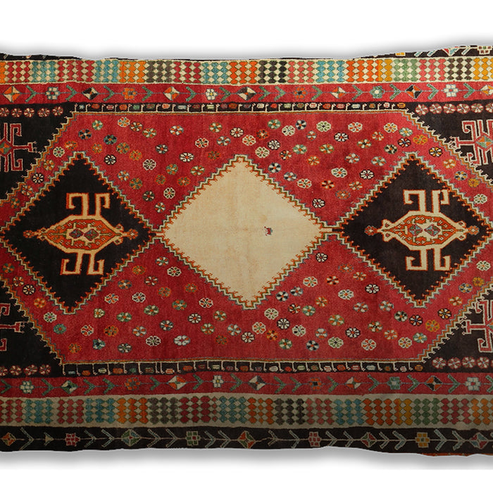 Traditional Classic Rectangular Tomato Red Lumbar Throw Pillow, 13 inch by 19 inch, lbtr804