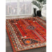 Traditional Gold Brown Persian Rug in Family Room, tr805