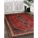Machine Washable Traditional Chestnut Brown Rug in a Family Room, wshtr808