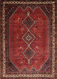 Machine Washable Traditional Chestnut Brown Rug, wshtr808