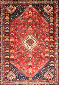 Machine Washable Traditional Copper Red Pink Rug, wshtr809
